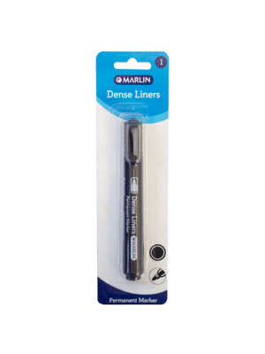 Marlin Dense Permanent Markers 1&#039;s Black, Retail Packaging, No Warranty