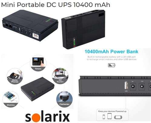 Solarix 10400mAH Micro UPS-Runs Router