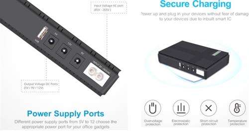 Solarix 10400mAH Micro UPS-Runs Router