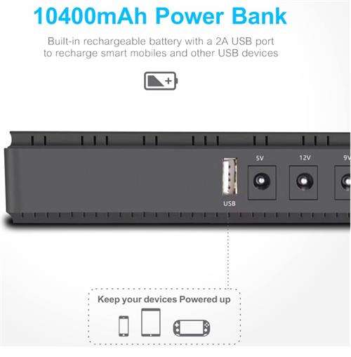 Solarix 10400mAH Micro UPS-Runs Router
