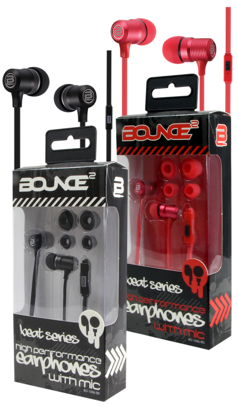 Bounce beat series Earphones Red