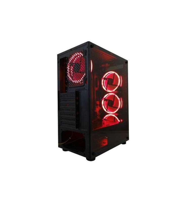Gaming Case No PSU 4 LED Fan