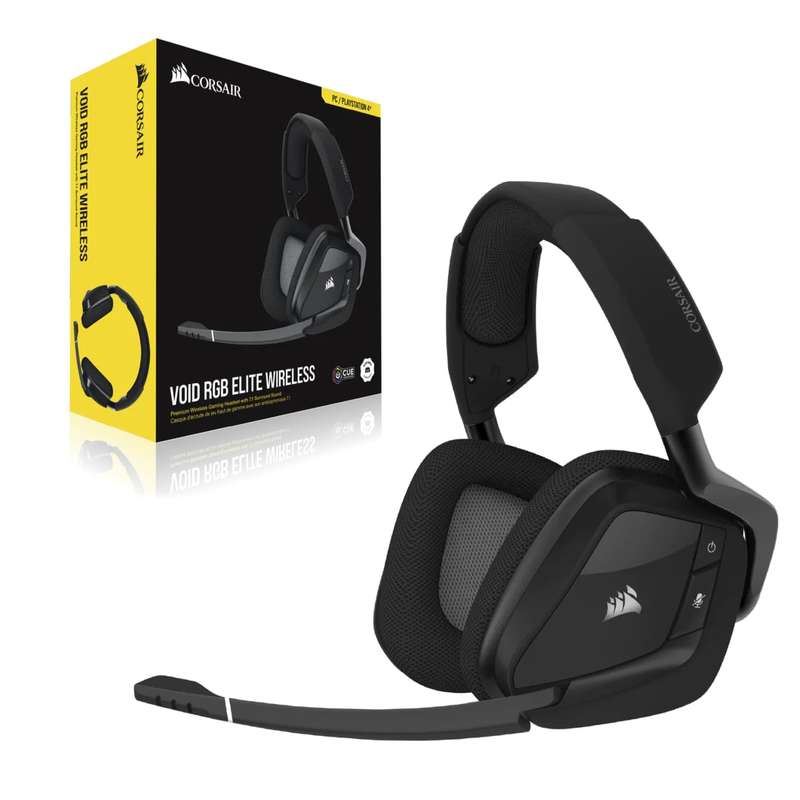 Corsair VOID RGB ELITE Wireless Premium Gaming Headset with 7.1 Surround Sound  Carbon (AP)