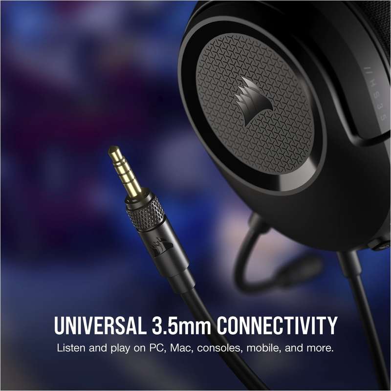 Corsair HS35 v2 Multiplatform Gaming Headset - Carbon (AP) - 3.5mm connector