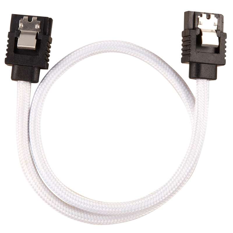 Corsair Premium Sleeved SATA 6Gbps 30cm Cable White
