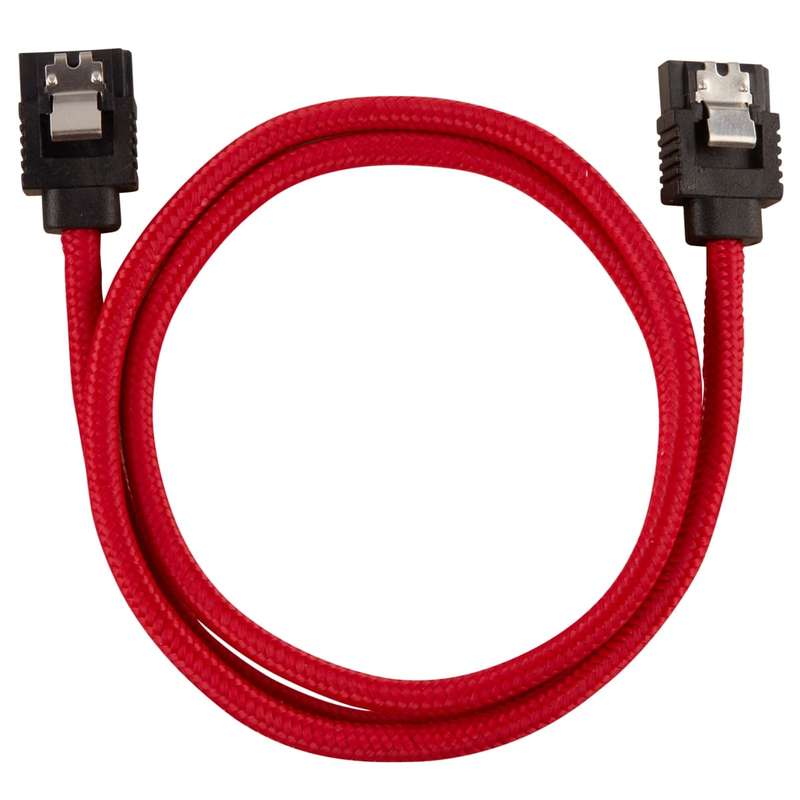 Corsair Premium Sleeved SATA 6Gbps 60cm Cable Red