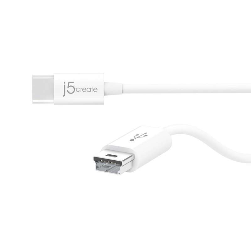 J5create JUCX10 USB Type-C 2.0 to Mini-B Cable