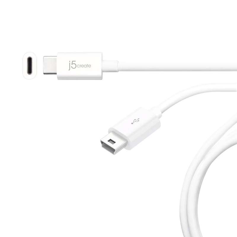 J5create JUCX10 USB Type-C 2.0 to Mini-B Cable