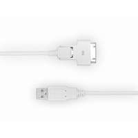 Cooler Master Universal Sync Charge Cable - White (with micro usb &amp; apple 2in1 connector - 30cm)