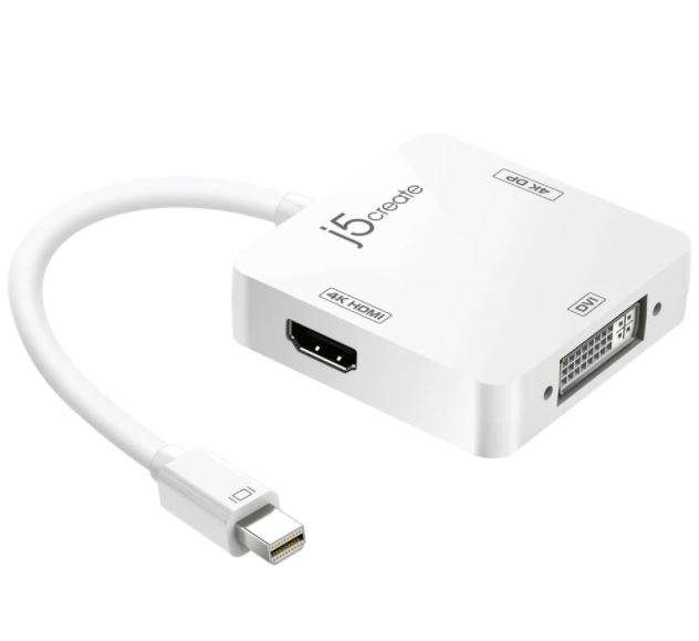J5create JDA173 mini DisplayPort to 4K DisplayPort/4K HDMI/DVI Adapter