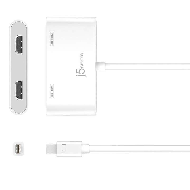 J5create JDA156 mini DisplayPort to Dual HDMI Adapter