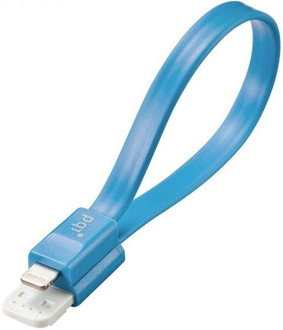 Pqi i-cable lightning 20 Flat Blue USB to Lightning 8pins sync+charge with Flat