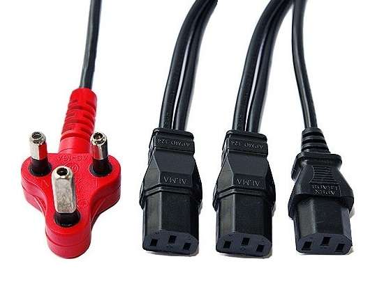 Unbranded 3 way 3.8m power cable - Dedicated SA Plug to IEC Female