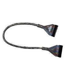 vantec 25cm (10 inch) rounded fdd cable with pull tab - 2 connectors - clear