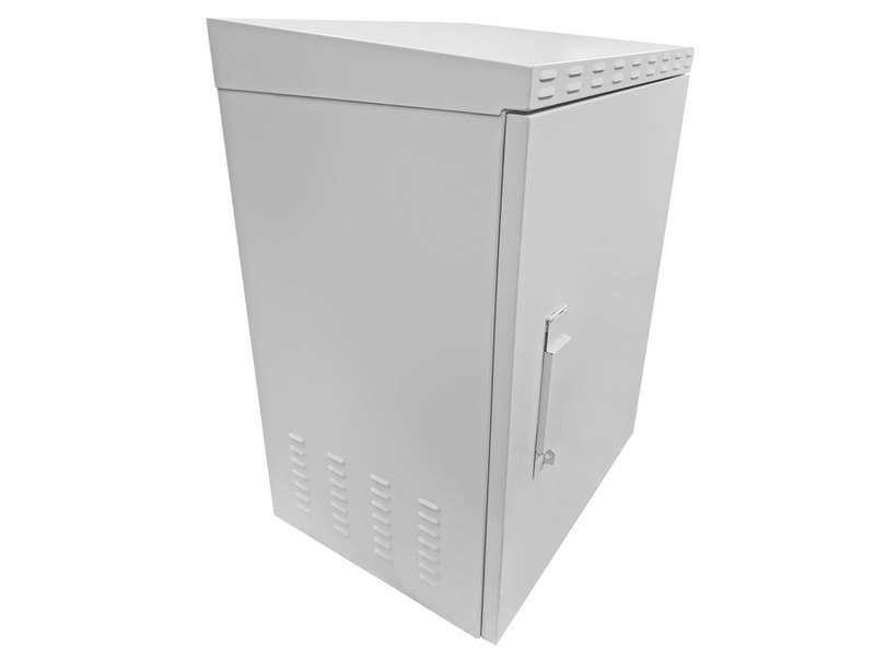 15U 450mm Deep Outdoor Cabinet with 2 fans
