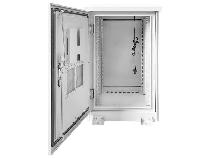 18U 600mm Deep Outdoor Cabinet with 2 fans