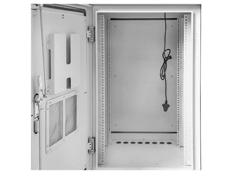 18U 600mm Deep Outdoor Cabinet with 2 fans