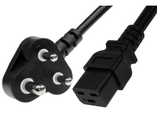 Dedicated C19 to RED 3 pin plug power cable