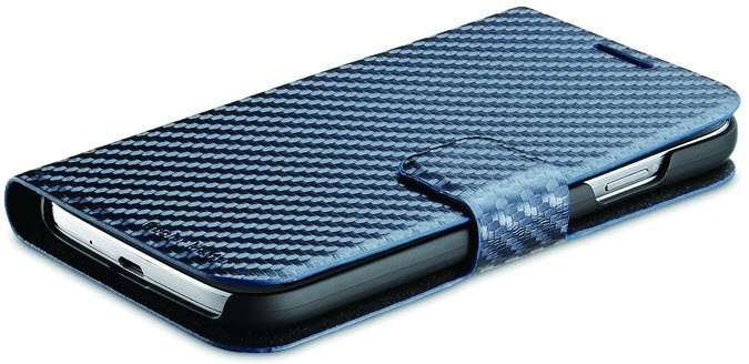 Coolermaster Grey Carbon Texture folio for Samsung Galaxy S4