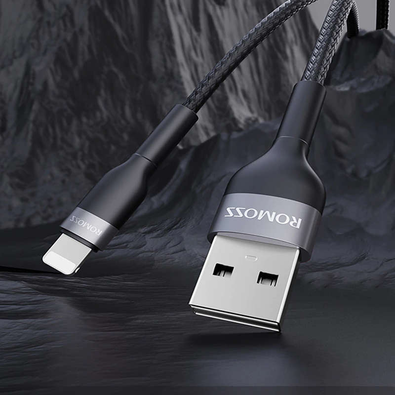 Romoss USB to Lightning 1m Cable Black - CB12B-61-G23