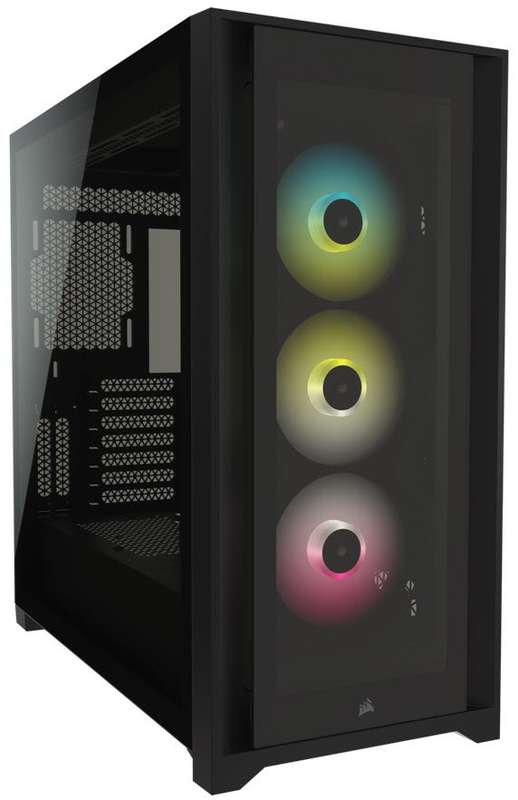 Corsair iCUE 5000X Black RGB Mid-Tower ATX PC Smart Case with Tempered Glass
