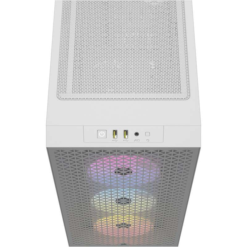 Corsair 3000D RGB Airflow ATX Mid-Tower Tempered Glass PC case - White