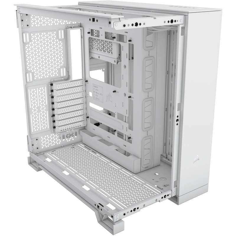 Corsair 6500X Mid-Tower Dual Chamber ATX Tempered Glass PC case - White
