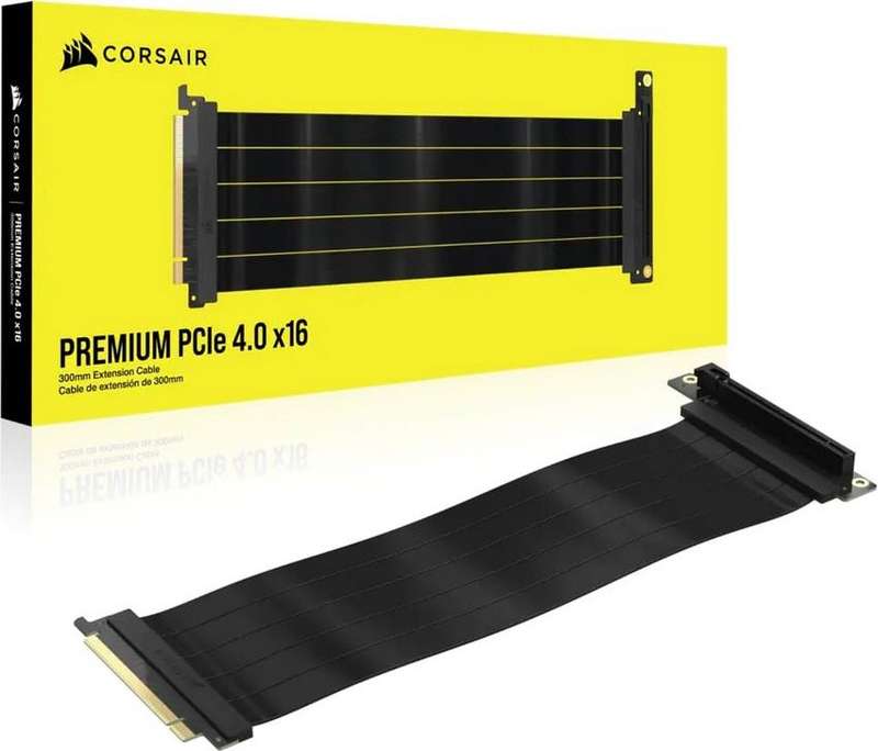 Corsair Premium PCIe 4.0 x16 Extension Cable - 300mm
