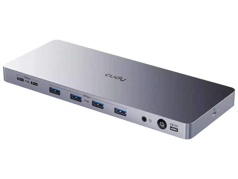Cudy Dual 4K 10Gbps USB-A &amp; USB-C Gigabit Ethernet Docking Station | CS700