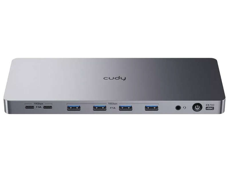 Cudy Dual 4K 10Gbps USB-A &amp; USB-C Gigabit Ethernet Docking Station | CS700