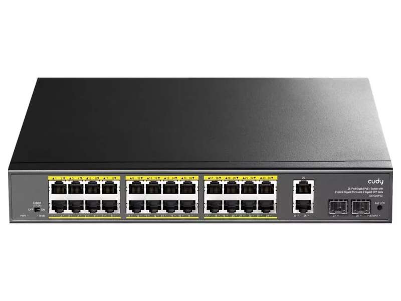 Cudy 24 Port Gigabit PoE 280W 2 Gigabit 2SFP Switch | GS1026PS2