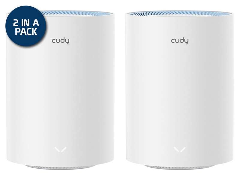 Cudy Dual Band WiFi 5 1200Mbps Fast Ethernet Mesh 2 Pack | M1200 (2-Pack)