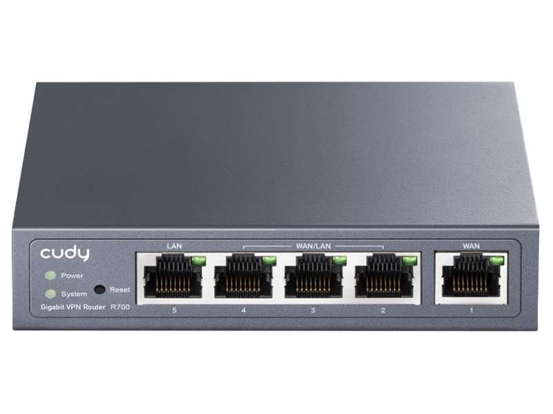 Cudy 5 Port Gigabit Multi-WAN VPN Router | R700