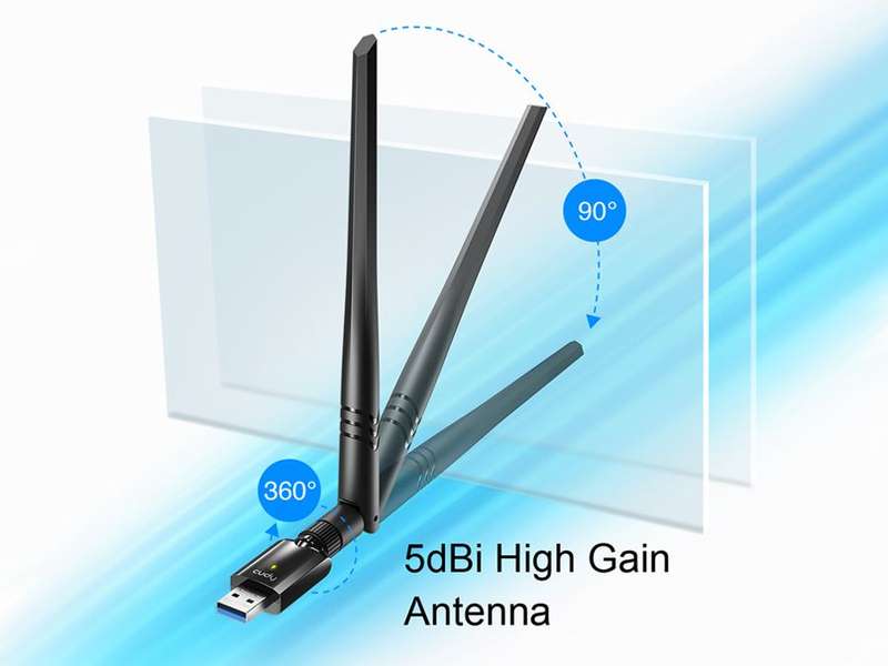 Cudy Dual Band WiFi 5 1300Mbps 5dBi USB 3.0 Adapter | WU1400