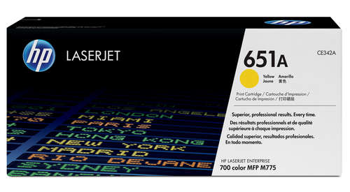 HP 651A Yellow Print Cartridge - LJ Enterprise 700 Color Mfp M775 Series