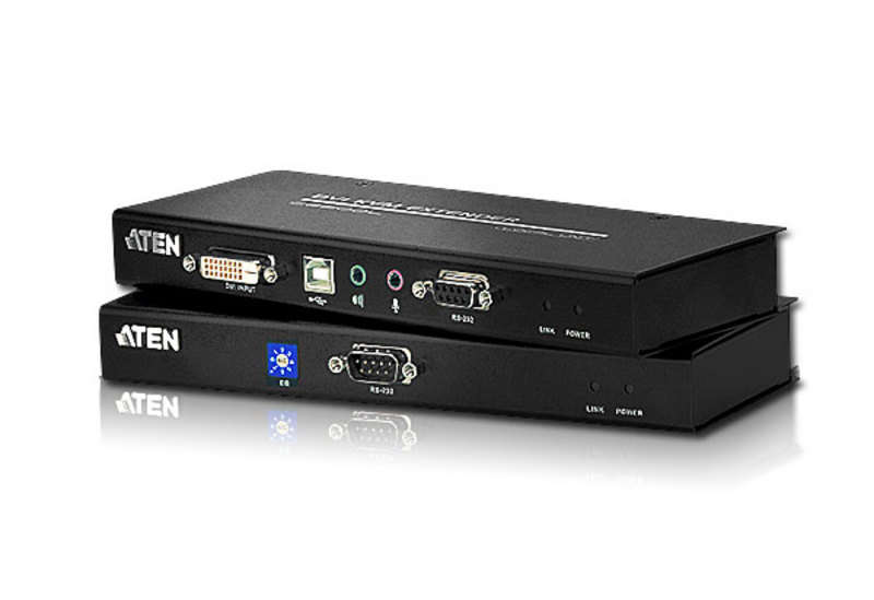 Aten USB DVI Single Link Console Extender with Audio/Serial Support up to 200 ft TAA Compliant / ...