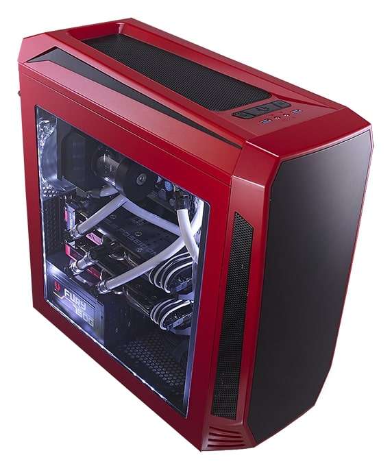 Bitfenix AEG-300-RKWL1 AEgis - Red + Windowed + Icon Display