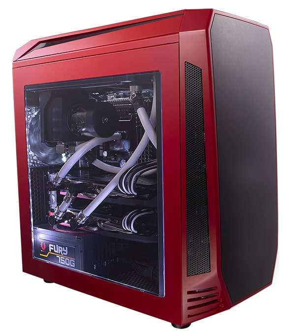 Bitfenix AEG-300-RKWL1 AEgis - Red + Windowed + Icon Display