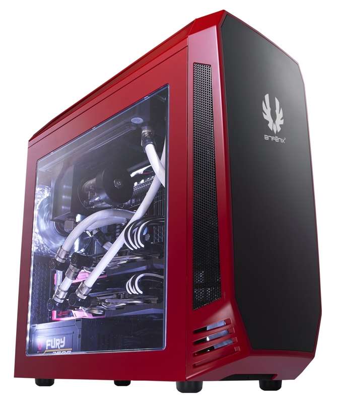 Bitfenix AEG-300-RKWL1 AEgis - Red + Windowed + Icon Display