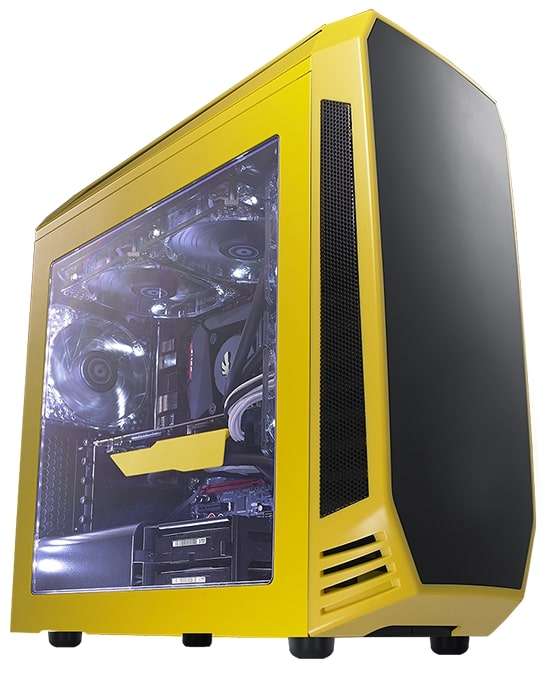 Bitfenix AEG-300-YKWN1 AEgis core - Yellow + Windowed + Icon Display