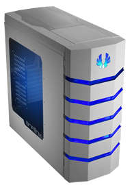 BitFenix Chassis Colossus with Windowed side panel White with Blue LED All white No Power Supply ...