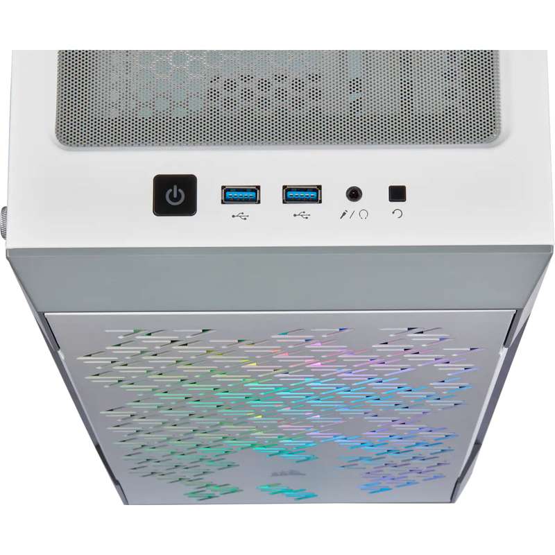 Corsair iCUE 220T RGB Airflow Tempered Glass Mid-Tower Smart Case White