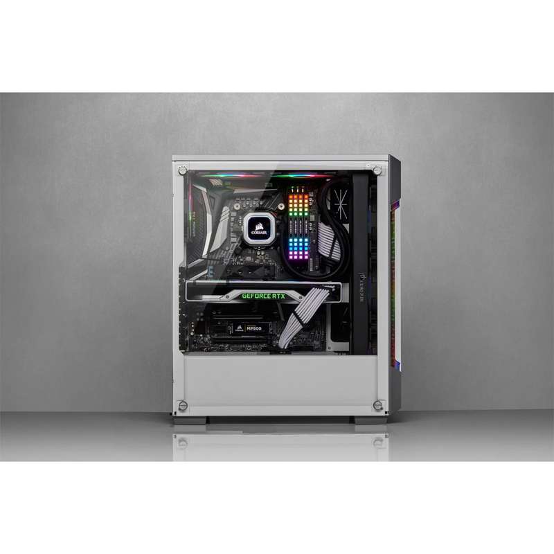 Corsair iCUE 220T RGB Airflow Tempered Glass Mid-Tower Smart Case White