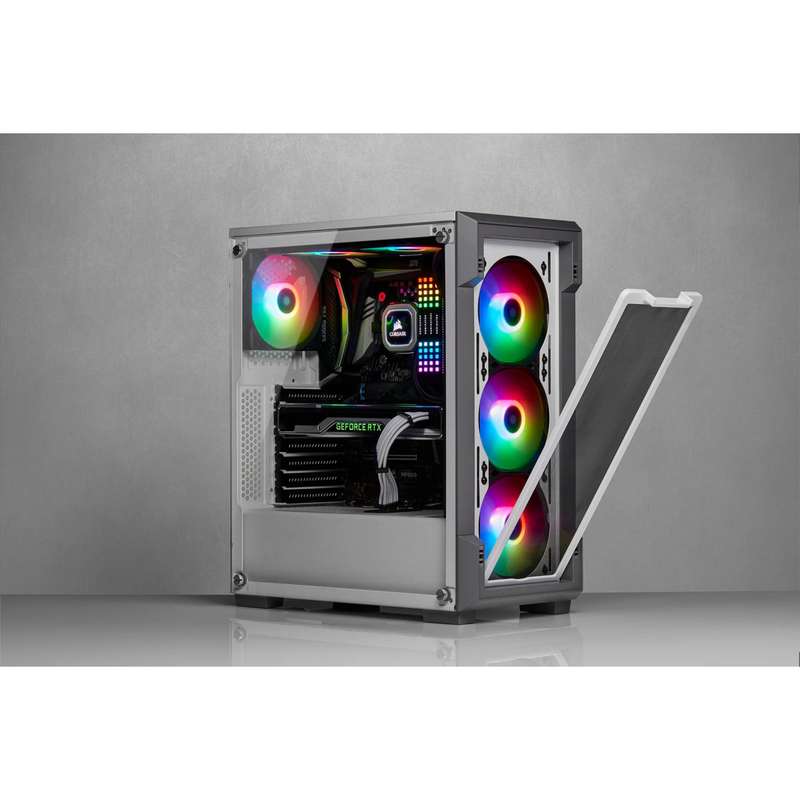 Corsair iCUE 220T RGB Airflow Tempered Glass Mid-Tower Smart Case White