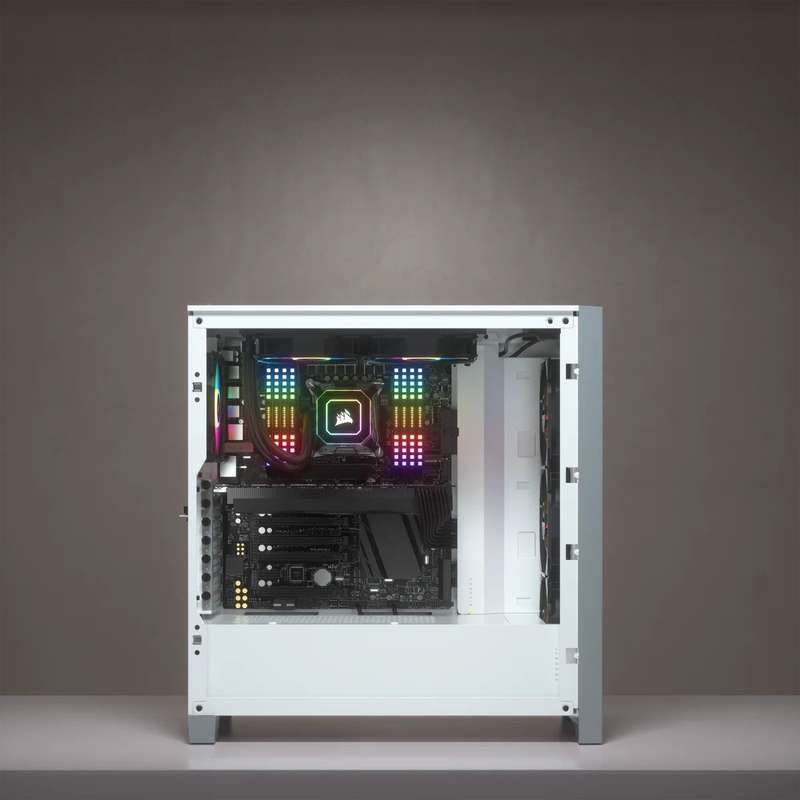 Corsair iCUE 4000X RGB Tempered Glass Mid-Tower ATX Case White