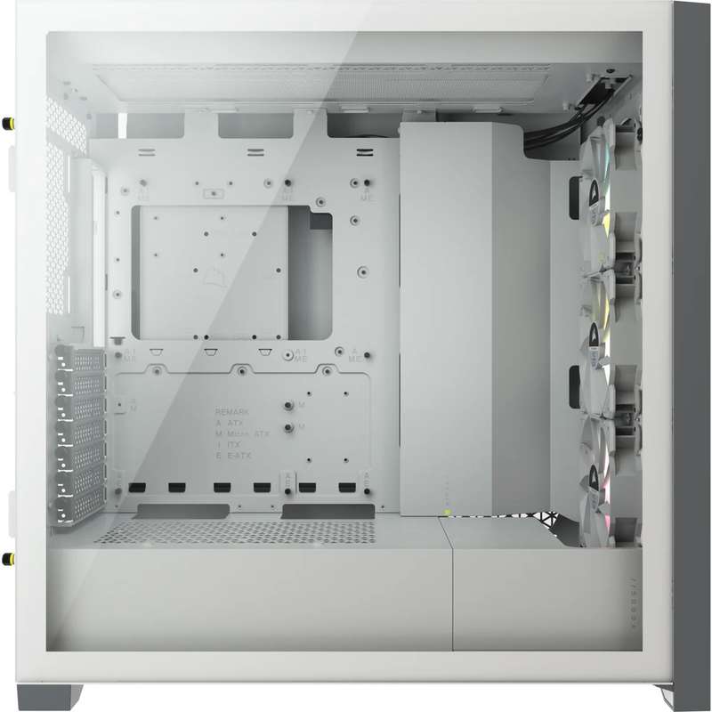 Corsair iCUE 5000X RGB Tempered Glass Mid-Tower ATX PC Smart Case White