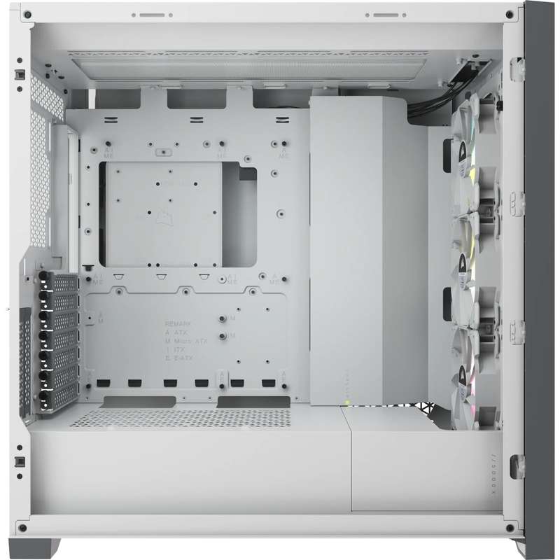 Corsair iCUE 5000X RGB Tempered Glass Mid-Tower ATX PC Smart Case White