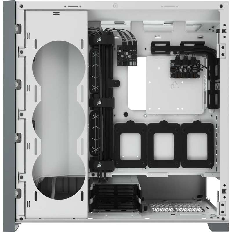 Corsair iCUE 5000X RGB Tempered Glass Mid-Tower ATX PC Smart Case White