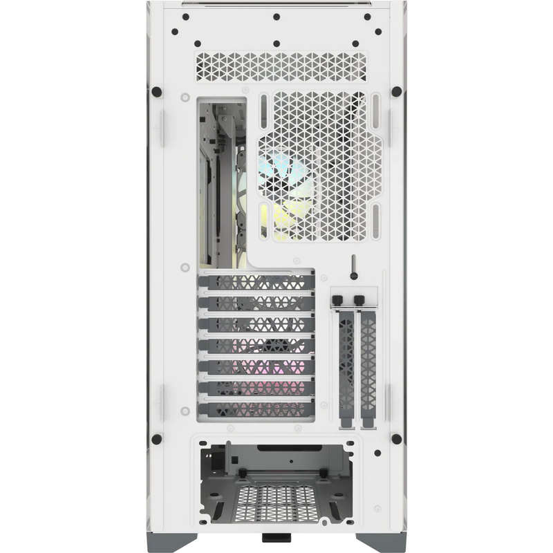 Corsair iCUE 5000X RGB Tempered Glass Mid-Tower ATX PC Smart Case White