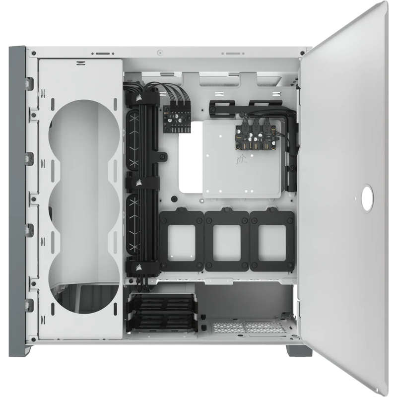Corsair iCUE 5000X RGB Tempered Glass Mid-Tower ATX PC Smart Case White